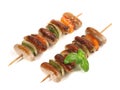 Small grilled Sausages Skew - Isolated