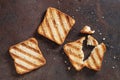 Small grilled toasted bread