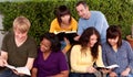 Small group Bible Study. Multicultural small group. Royalty Free Stock Photo