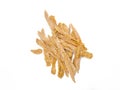 A small group of chicken jerky for dog treats . Royalty Free Stock Photo