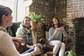 Female Friends Catching Up over Coffee Royalty Free Stock Photo