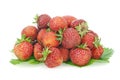 Small group of the real fresh garden strawberry