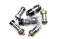 The small group of vacuum or electron tubes Royalty Free Stock Photo