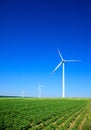 Small group of wind turbines Royalty Free Stock Photo