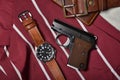 Small gun, .25 caliber automatic handgun with wristwatch, Concealed carry pistols for women