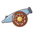 Small gun icon, cartoon style.