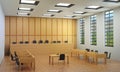 Small hall or empty courtroom Royalty Free Stock Photo