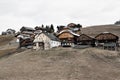 The small hamlet Runch with its historic, old houses is situated near to the village Wengen in the Dolomites