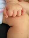 Small hand of baby