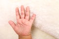 Hand of newborn baby boy Royalty Free Stock Photo