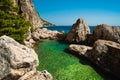 Small harbor at Adriatic sea. Hvar island