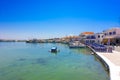 The small harbor on Elafonisos island, Peloponnese. Royalty Free Stock Photo