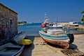Small harbor in fishermen village Royalty Free Stock Photo