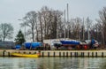 Small harbor of Tolkmicko in northern Poland Royalty Free Stock Photo