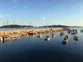 Small harbour in the mediterranean sea Royalty Free Stock Photo