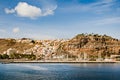 Small harbour town of San Sebastian de La Gomera. Houses on a hill. Summer vibe. Small harour with sailing yachts. Island Royalty Free Stock Photo