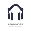 small headphone icon on white background. Simple element illustration from General concept