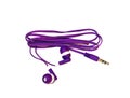 Small Headphones purple isolated on white background