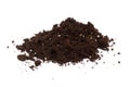 Small heap of compost isolated