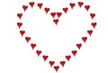 Small hearts shaped like big heart Royalty Free Stock Photo