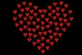 Small hearts shaped like big heart Royalty Free Stock Photo