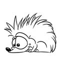Small hedgehog animal cute illustration cartoon coloring character