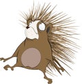 Small hedgehog. Cartoon Royalty Free Stock Photo