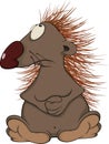 Small hedgehog. Cartoon Royalty Free Stock Photo