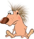 Small hedgehog. Cartoon Royalty Free Stock Photo