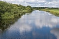 Small Helge river in Southern Sweden. Royalty Free Stock Photo