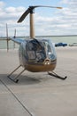 Small Helicopter in Airfield Royalty Free Stock Photo