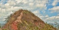 Dirt path leading to the top of a hill Royalty Free Stock Photo