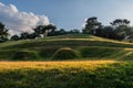 Small hillside graveyard