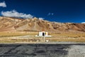 Small Hindu temple in Sarchu on Manali-Leh road to Ladakh, India