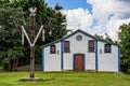 Small historic church amidst the vegetation in Tiradentes
