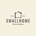 Small home line construction architect logo symbol icon vector graphic design illustration idea creative