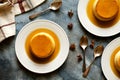 Small Homemade Caramel Puddings Royalty Free Stock Photo