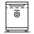 Small hotel freezer icon, outline style