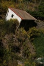 Small house collapsed downstream due to the subsidence of the land on a stream in Vernazza, Cinque Terre. Environmental disaster