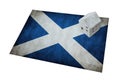Small house on a flag - Scotland Royalty Free Stock Photo