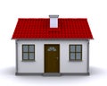 Small house, front view Royalty Free Stock Photo