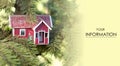 Small house nature tree green pattern Royalty Free Stock Photo