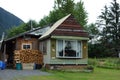 A small house at stewart, canada. Royalty Free Stock Photo