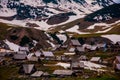 Small houses on the coast of the Prokosko lake