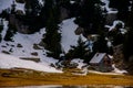 Small houses on the coast of the Prokosko lake