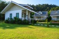 Small houses on the lawn Royalty Free Stock Photo