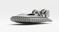 Small hovercraft vehicle model isolated on white background Royalty Free Stock Photo