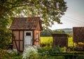 A small hut on a german farm Royalty Free Stock Photo