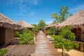 Small huts in mangrove forest in Thailand