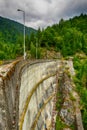 Small hydro electric dam harnessing water power Royalty Free Stock Photo